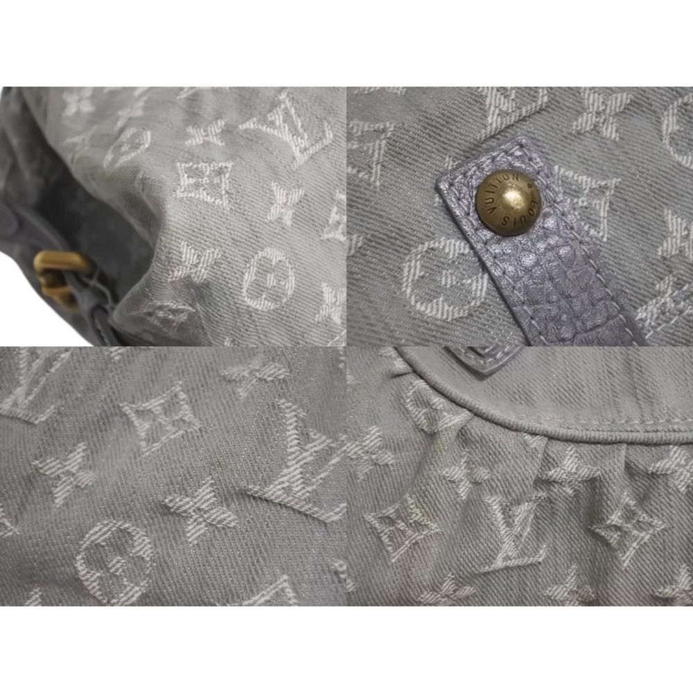 Louis Vuitton Logo Cabby Monogram Gray Denim Handbag Neo - Picture 6 of 8